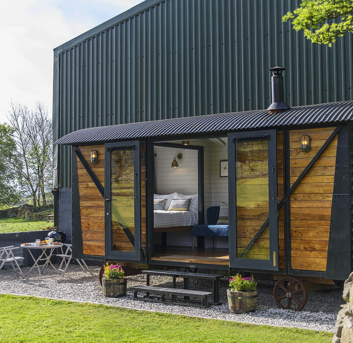 The Merlin Shepherds Hut - glamping accommodation