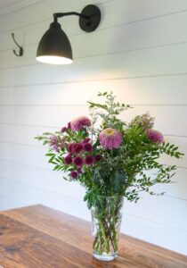 Flowers in the Lapwing Shepherds Hut