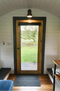 The Lapwing Shepherds Hut Entrance