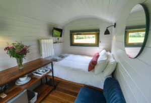 The Lapwing Shepherds Hut Interior