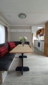 Living Area in Static Caravan at Derbyshire Hills