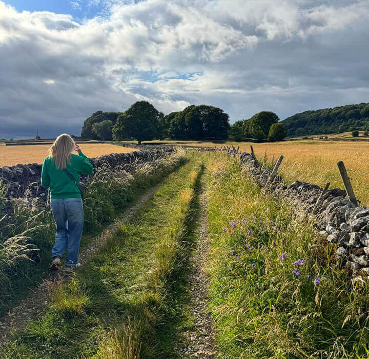 Footpath in the Derbyshire countryside
