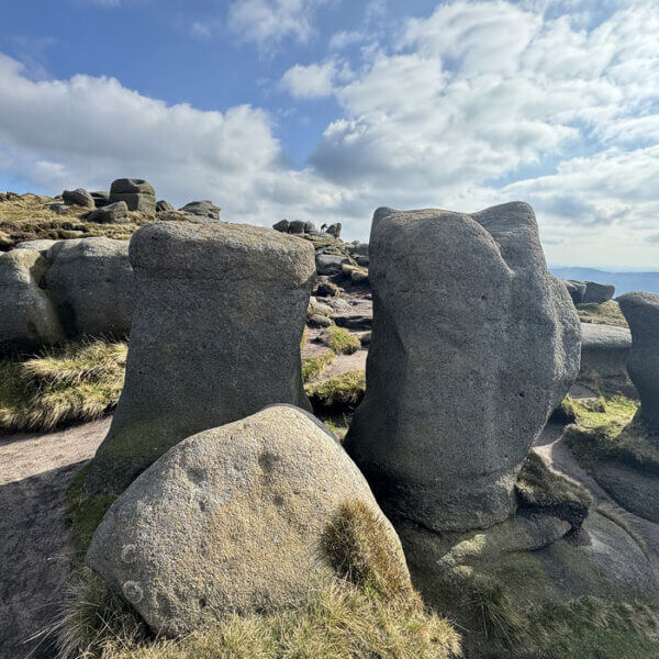 gristone-boulders-on-the-kinder-scout-plateau The dramatic gritstone boulders on the kinder scout plateau