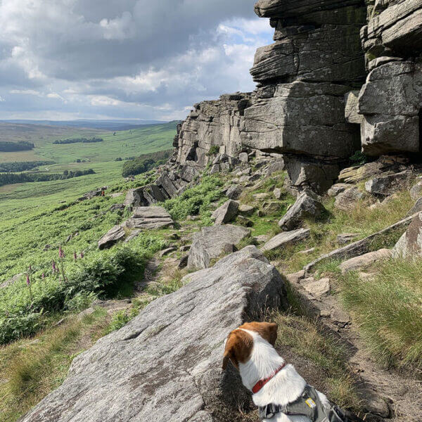 hope-valley Walking the edge path with the hope valley stretching out below
